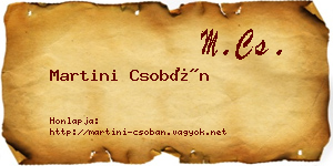 Martini Csobán névjegykártya